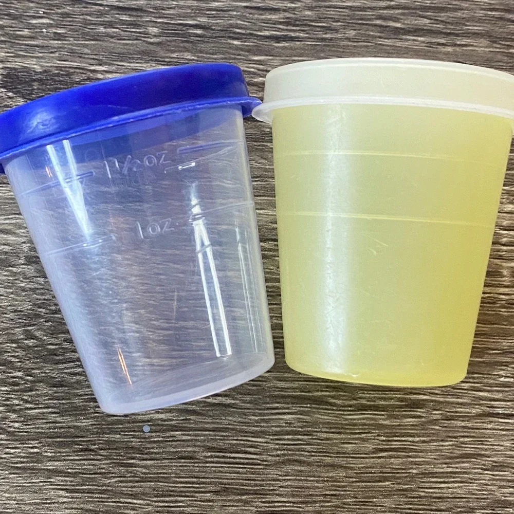 Tupperware Midgets 2oz Containers Set of 5‎ Blue Green Yellow Clear Vintage